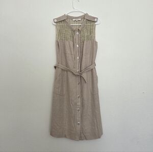 Luca Luca Full Button Closure Belted Resort Dress Size 44/ Euro Medium